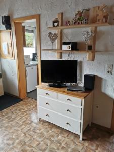 TV a/nebo společenská místnost v ubytování Kleines Ferienhaus mit Charme