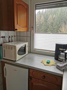 Kuchyň nebo kuchyňský kout v ubytování Kleines Ferienhaus mit Charme