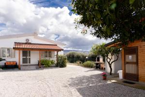 a house with a gravel driveway in front of it at Case Costa Degli Dei in Santa Domenica