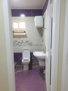 a bathroom with a toilet and a sink at سكن للذكور فقط - Sakan Male Only in 6th Of October