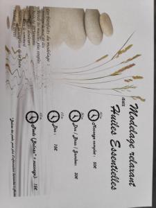 a white paper with some writing on it at Entre Bourges et Sancerre, vacances relaxantes in Les Aix-dʼAngillon