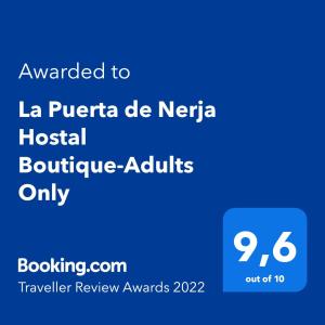 La Puerta de Nerja Hostal Boutique-Adults Recommended, Nerja ...