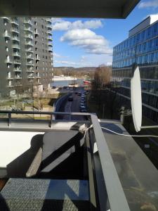 Balkón nebo terasa v ubytování Linz Donau Ufer Stadt Mitte