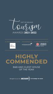 a poster for a highlevelcmped house of the year event at Argyll House Bed and Breakfast in Westleton