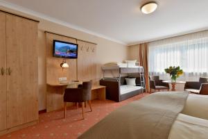 Televízia a/alebo spoločenská miestnosť v ubytovaní Hotel Mesnerwirt