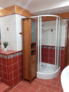 Kúpeľňa v ubytovaní Apartmán u potoka + 12 fotografií