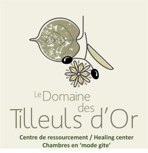 un póster para un centro de curación con una flor en domaine des tilleuls d'or, en Saint-Cézaire-sur-Siagne