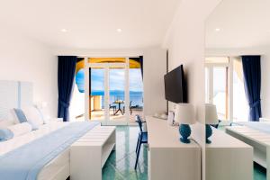 Posteľ alebo postele v izbe v ubytovaní Sea View Ravello