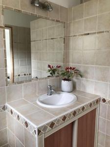Koupelna v ubytování 130m2 qui surplombe la baie de Calvi vue citadelle + 25 fotografií