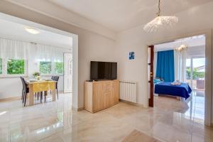 TV a/nebo společenská místnost v ubytování JURIĆ Apartments-Rab