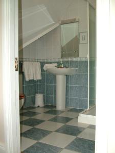 a bathroom with a sink and a mirror at Quarry Ridge B&B in Carlow