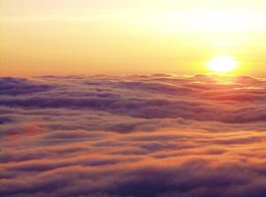 an image of the sunset above the clouds at The Windsor Hotel TOYA Vignette Collection in Lake Toya