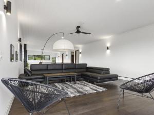 A seating area at Horizons at Currarong - architecturally designed beach house