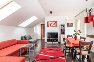 Posezení v ubytování Grand 56 Apartman-Keszthely