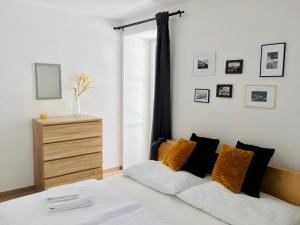 Postel nebo postele na pokoji v ubytování Apartman u Štoly