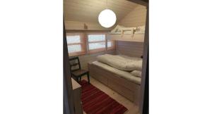 a small room with a bunk bed in a cabin at Venehovda - cabin at 1000 masl in Al