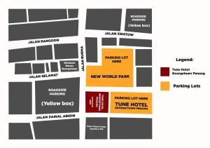 un diagrama esquemático del nuevo parque mundial en Tune Hotel Georgetown Penang, en George Town