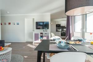 Küche/Küchenzeile in der Unterkunft Apartmenthaus "Kiki", Wohnung "Traumbude"