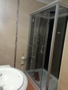 Koupelna v ubytování Casa das Festas