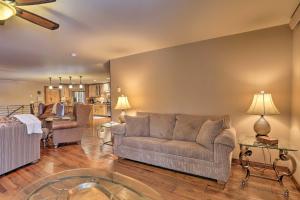 A seating area at Modern Deadwood Apt with Mountain Views and Grill!