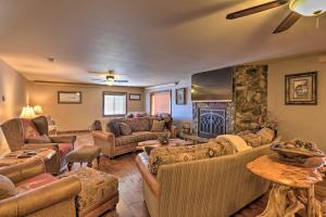 A seating area at Modern Deadwood Apt with Mountain Views and Grill!
