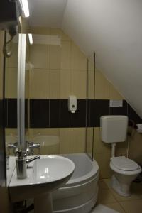 Koupelna v ubytování Casa "Cabana Varciorog Arieseni"