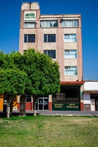 un edificio con un árbol delante de él en Hotel Guadalajara, en San Luis Potosí