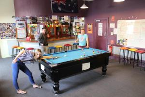 
A pool table at Backpack Oz
