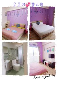 Postel nebo postele na pokoji v ubytování Lang duo duo Homestay