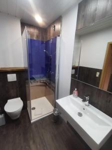 Ein Badezimmer in der Unterkunft Ferienwohnungen Bergstrasse
