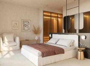 A bed or beds in a room at Eden View Suites & Villas