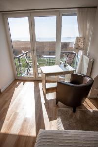 Posezení v ubytování Ferienwohnung Aalfänger