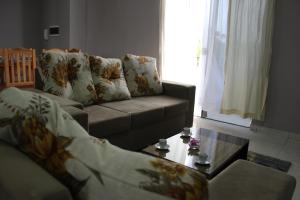 Svetainės erdvė apgyvendinimo įstaigoje Hotel André