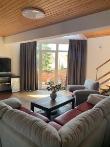 班斯卡-比斯特里察Villa Haškova with 3 bedrooms的带沙发和桌子的客厅