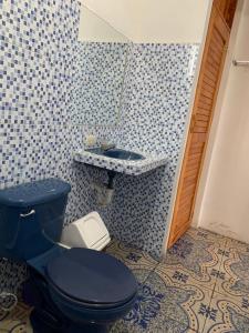 A bathroom at Hotel Villa del Lago, Gladys