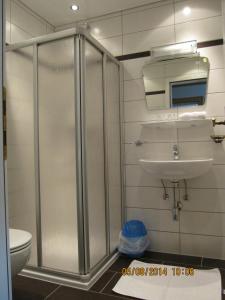 A bathroom at Piz Buin