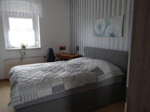 Postel nebo postele na pokoji v ubytování Zum Storchennest