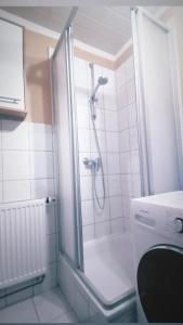 Kylpyhuone majoituspaikassa Eichis Landliebe