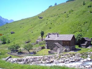 an old building on the side of a hill at Chalet Rustico Orino by Interhome in Alpe di Scieru