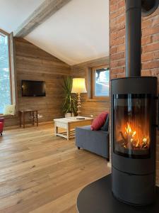 Χώρος καθιστικού στο Ferienwohnung Remise am Reitl