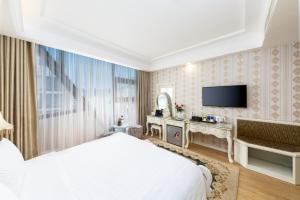 TV a/nebo společenská místnost v ubytování Golden Rose Hotel