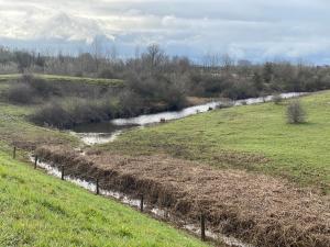 ein Fluss in einem Feld neben einem Grasfeld in der Unterkunft Short Stay Wageningen in Wageningen