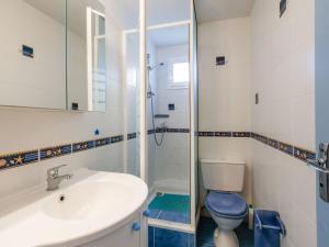 カップ・ダグドにあるApartment Le Génois by Interhomeのバスルーム(トイレ、洗面台、鏡付)