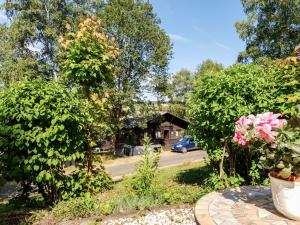 a view of a yard with trees and a street at Holiday Home Ferienpark Himmelberg-5 by Interhome in Thalfang