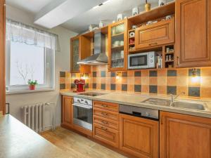 Kuchyň nebo kuchyňský kout v ubytování Holiday Home Desná v Jizerských horách by Interhome