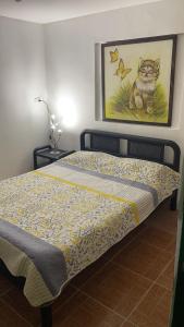 Postel nebo postele na pokoji v ubytování Hospedaje Rancho Guadalupe