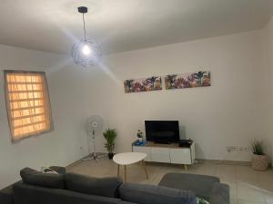 TV a/nebo společenská místnost v ubytování Joli appartement rénové à neuf