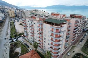 an aerial view of a city with buildings at FAMILY SUITE RESIDENCE in Vlorë