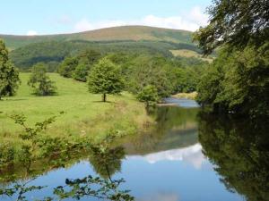 un río en medio de un campo con árboles en 88 Regent Street, en Waddington
