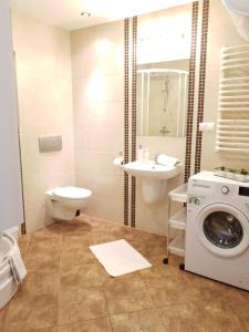 ザコパネにあるApartament Bolek i Apartament Lolekの洗濯機と洗面台を備えたバスルーム +39枚の写真